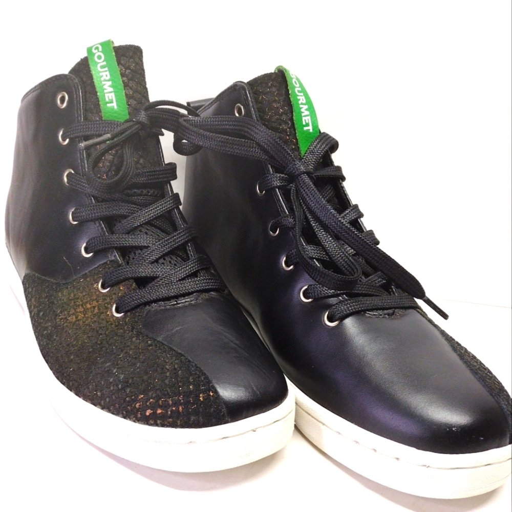 NFN Gourmet Quattro Skate 2 X Black Scale l Size 9.5 l Leather High Top l NWOT